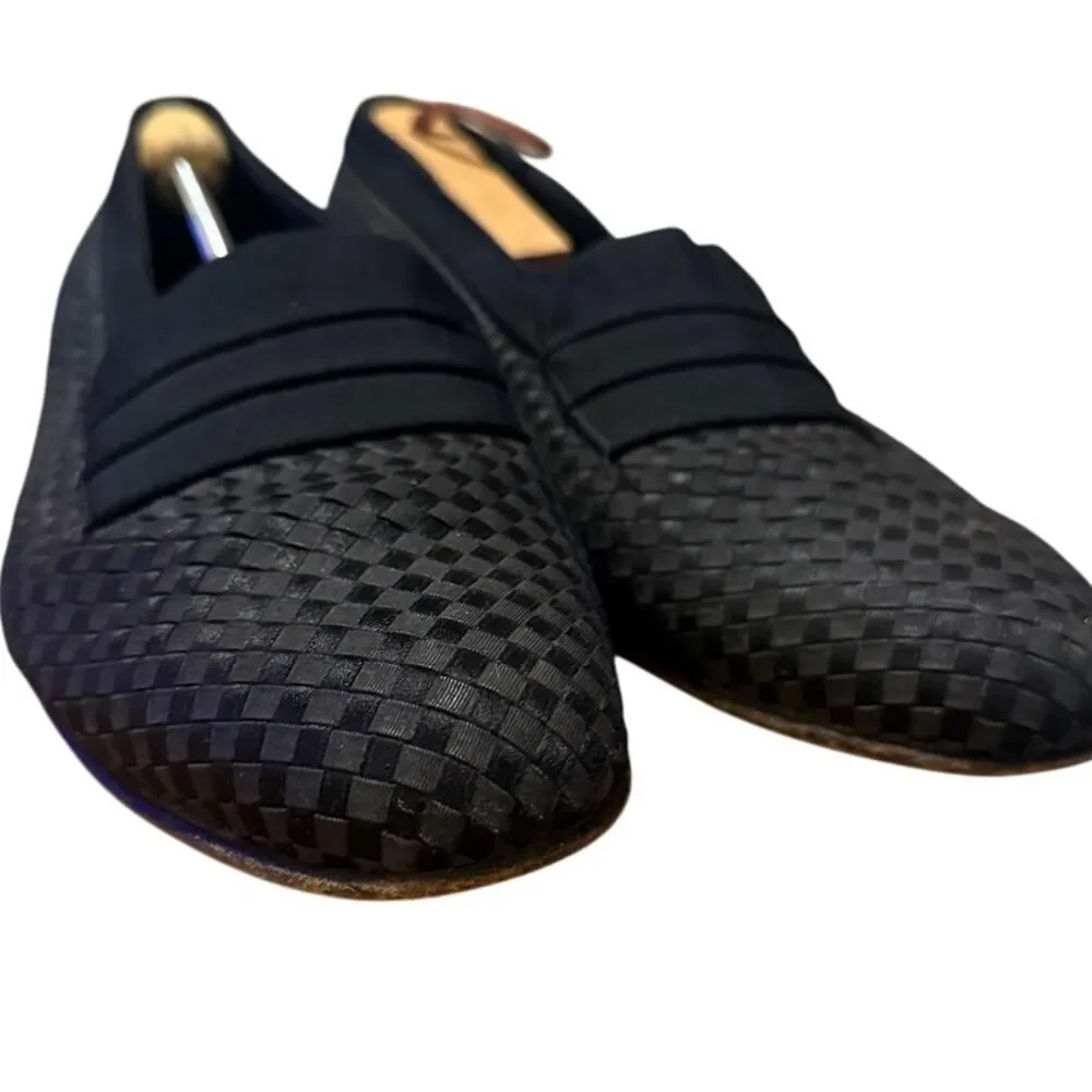 Bally Pierre Opera Tuxedo Black Dress Loafers Men's Sz. 13N